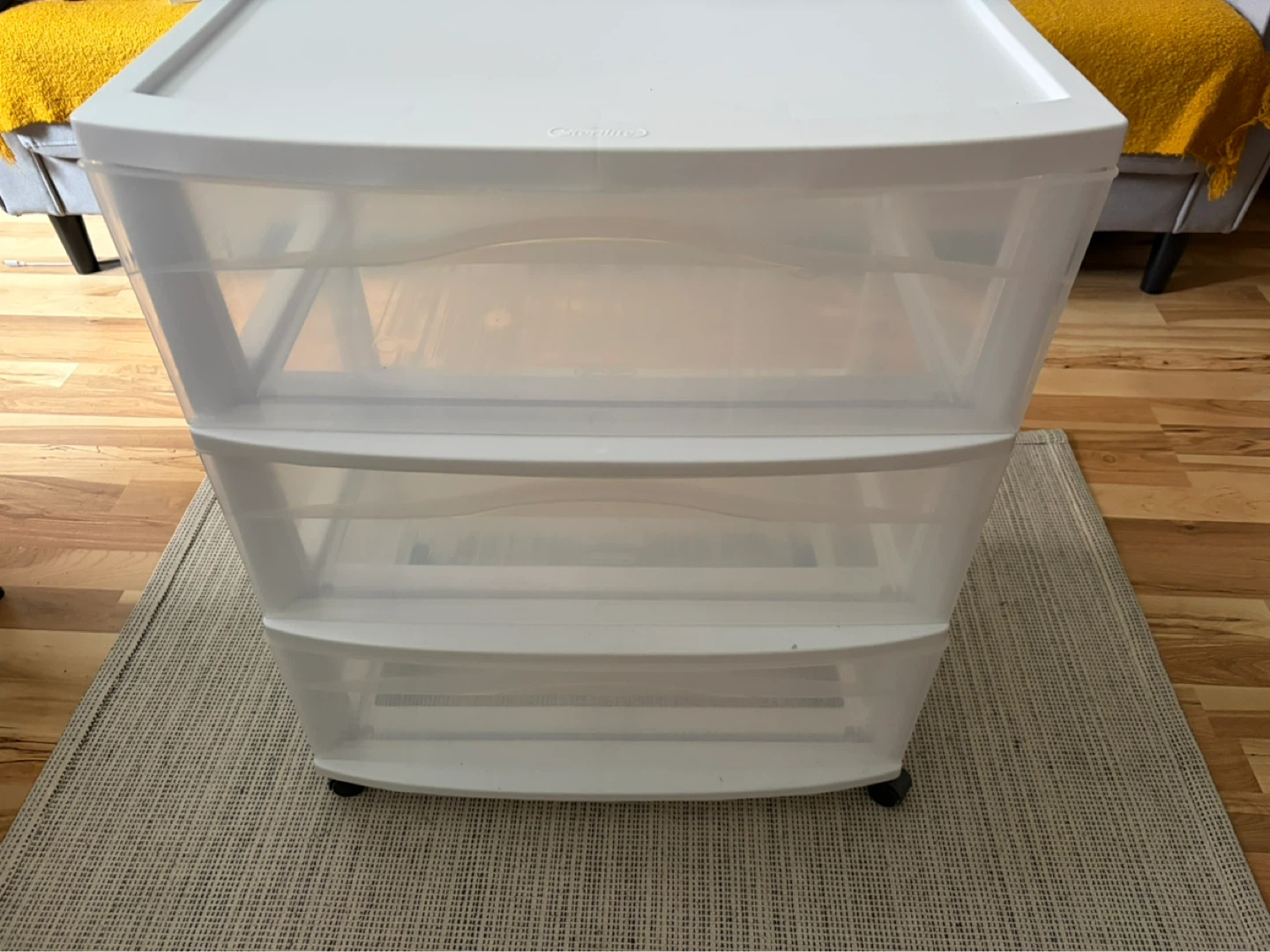 Sterilite 3 Drawer Plastic Rolling Cart