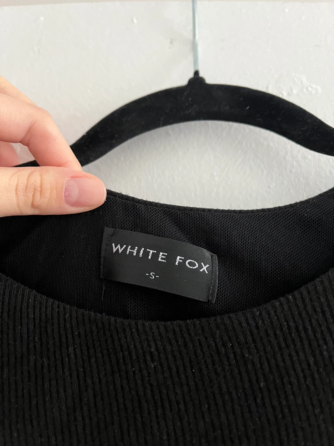 White Fox Black Ruched midi Dress Size S - photo 2