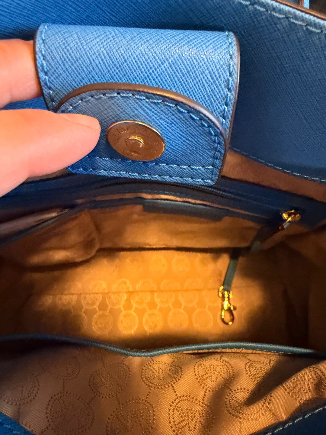 Michael Kors Leather Tote Bag - Blue - photo 5