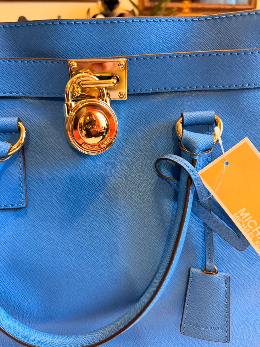 Michael Kors Leather Tote Bag - Blue - photo 4