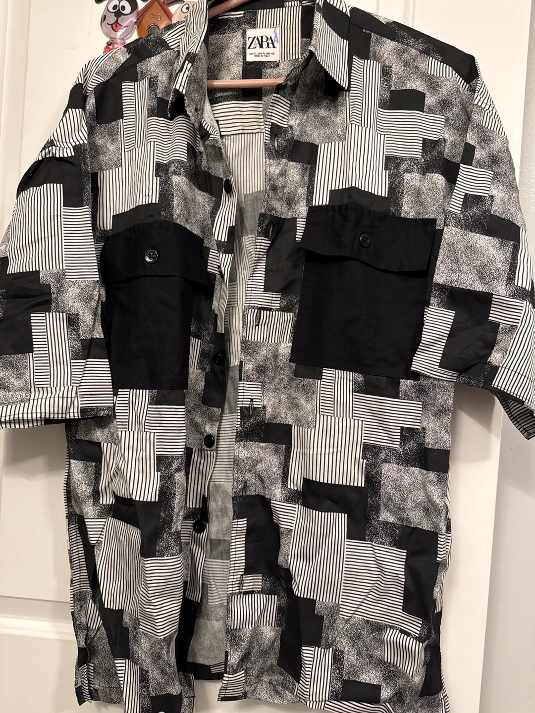 ZARA Men's Short Sleeve Button-Up Shirt