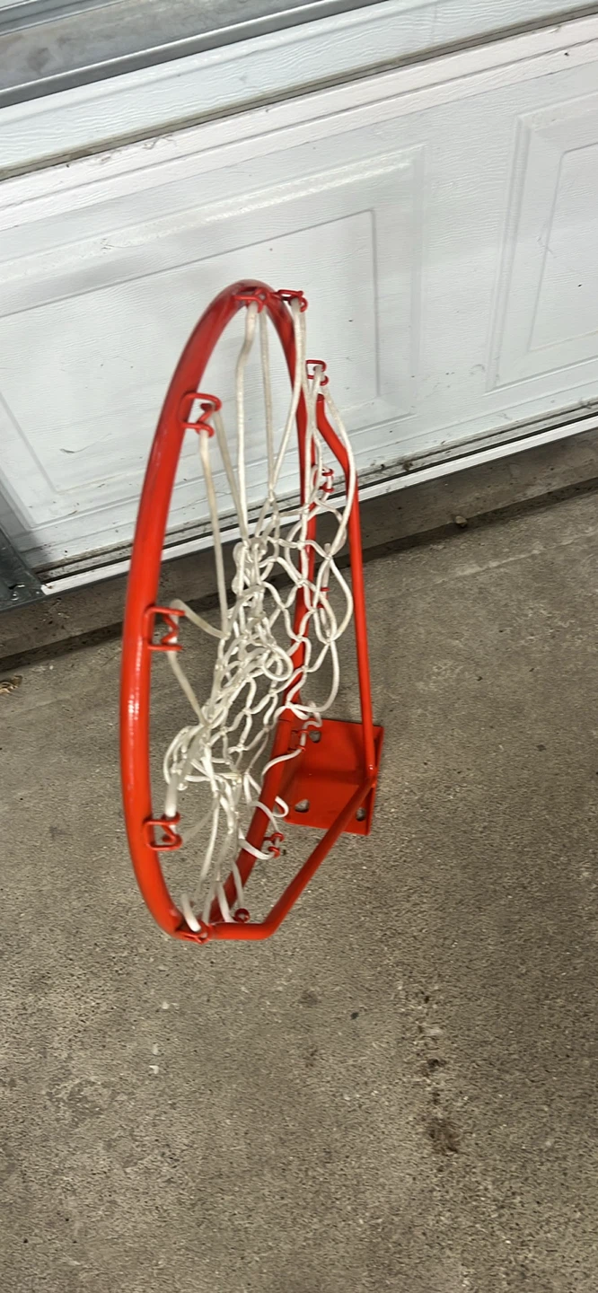 Red Basketball Hoop with Net