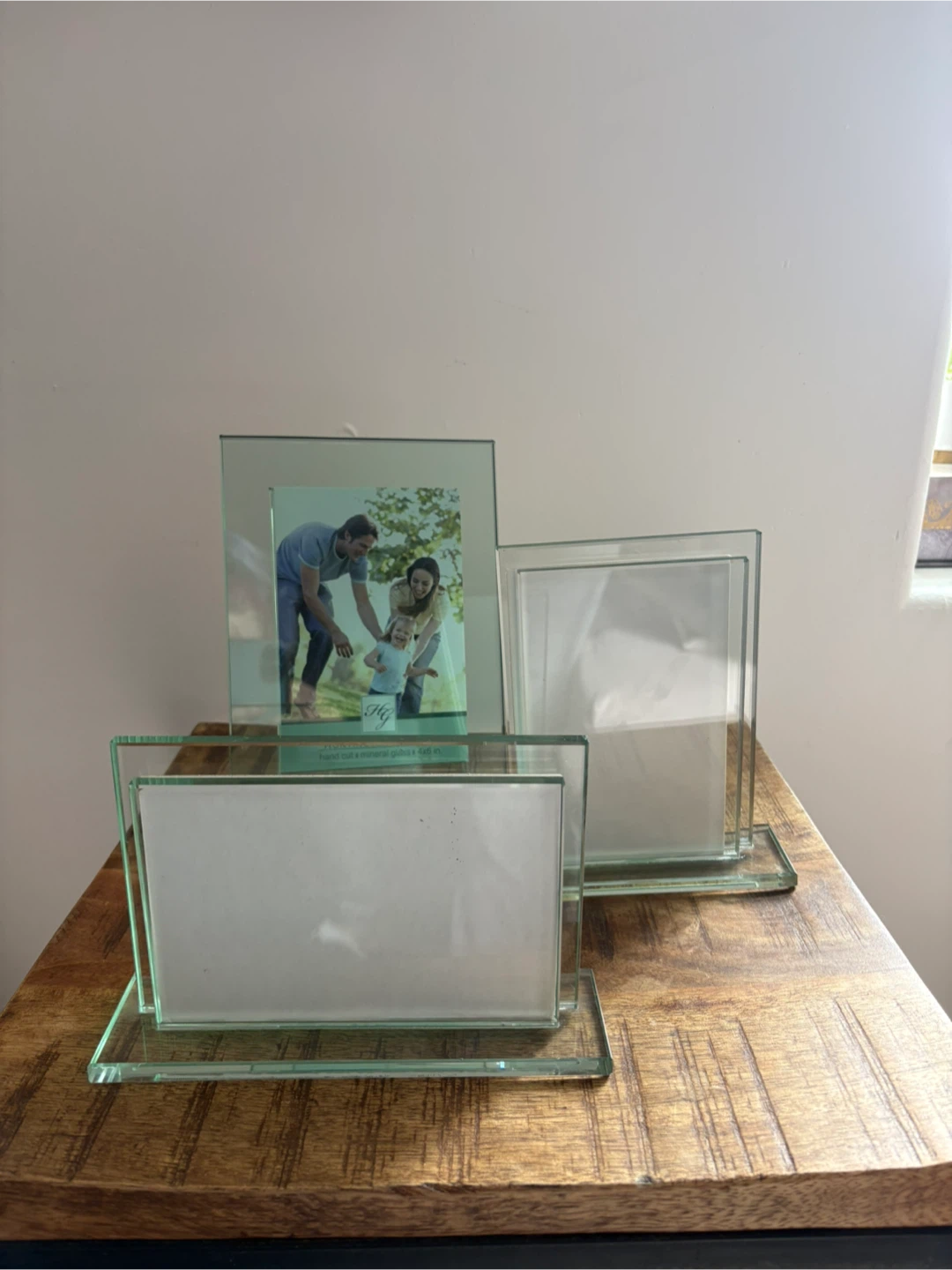 Glass Photo Frames - Set of 3