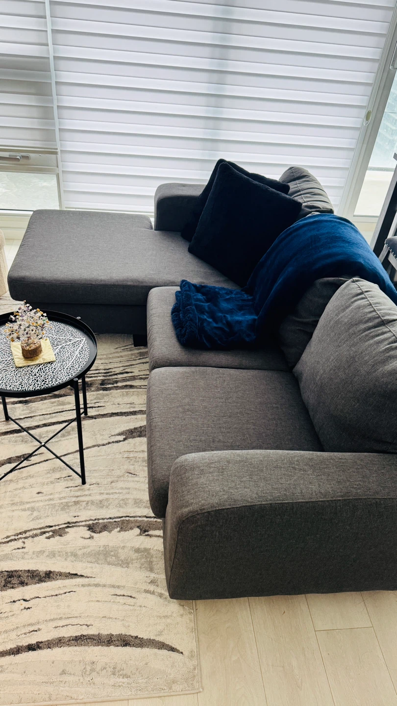 Reversible Sectional with Chaise - Charcoal Grey - photo 3