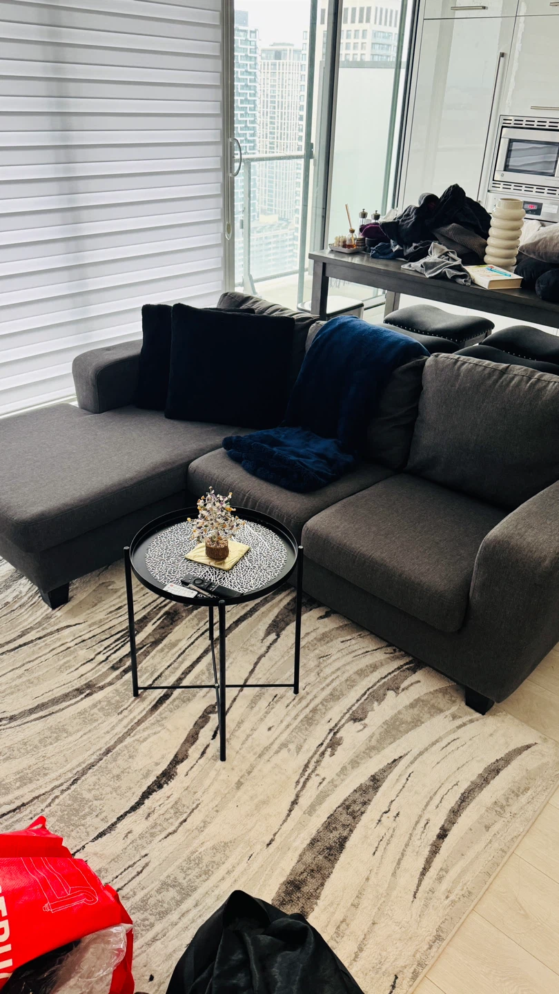 Reversible Sectional with Chaise - Charcoal Grey - photo 4