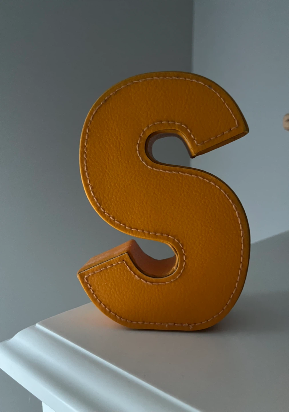 Orange "S" Decorative Letter