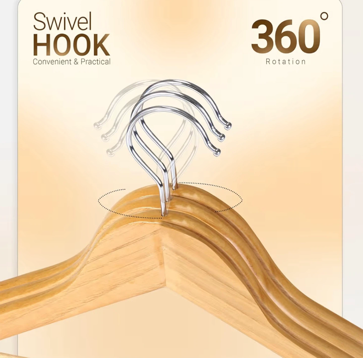 Set of 20 - Heavy Duty Premium Wood Hangers - photo 4