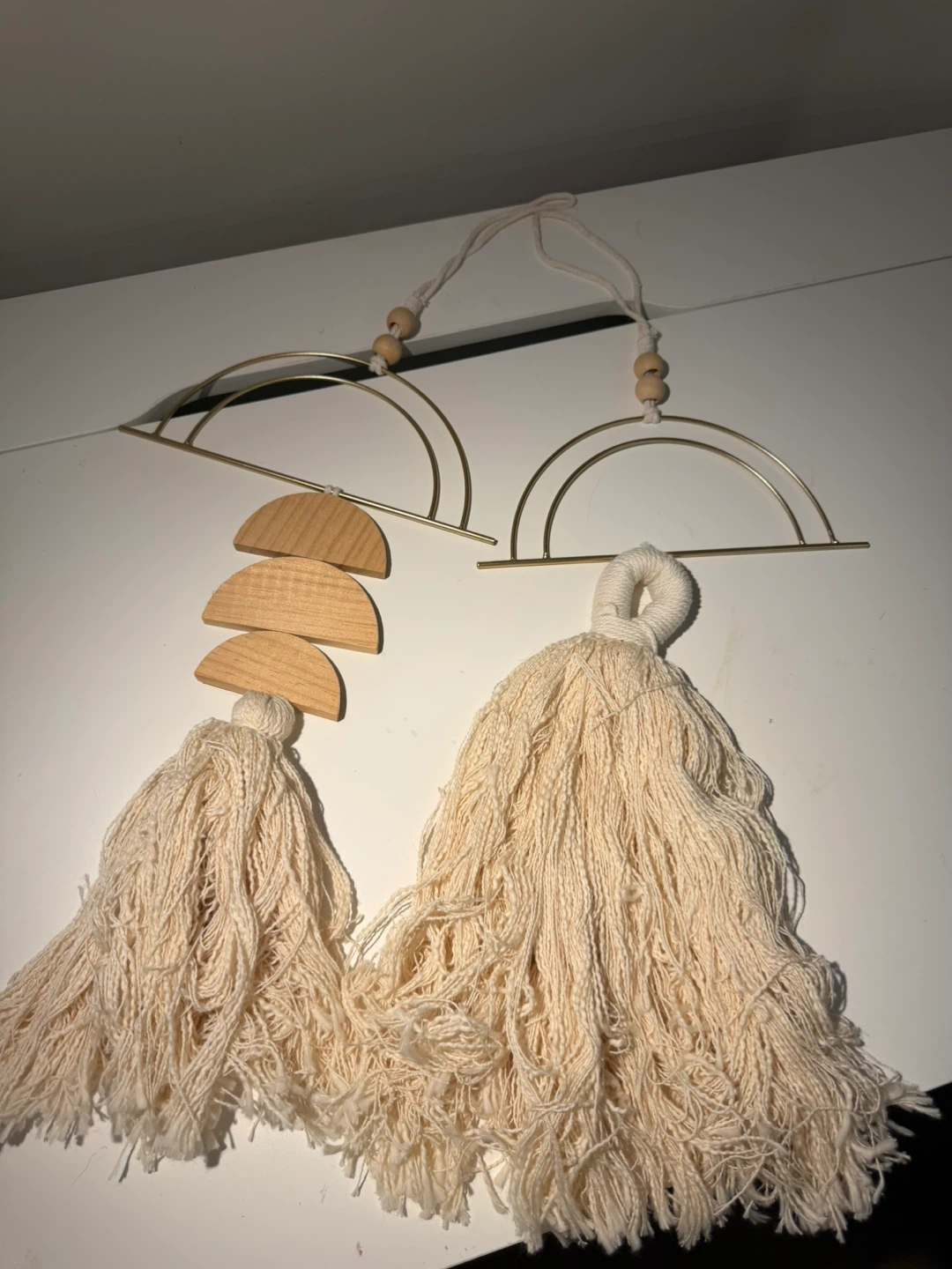 Macrame Wall Hanging with Wooden Beads