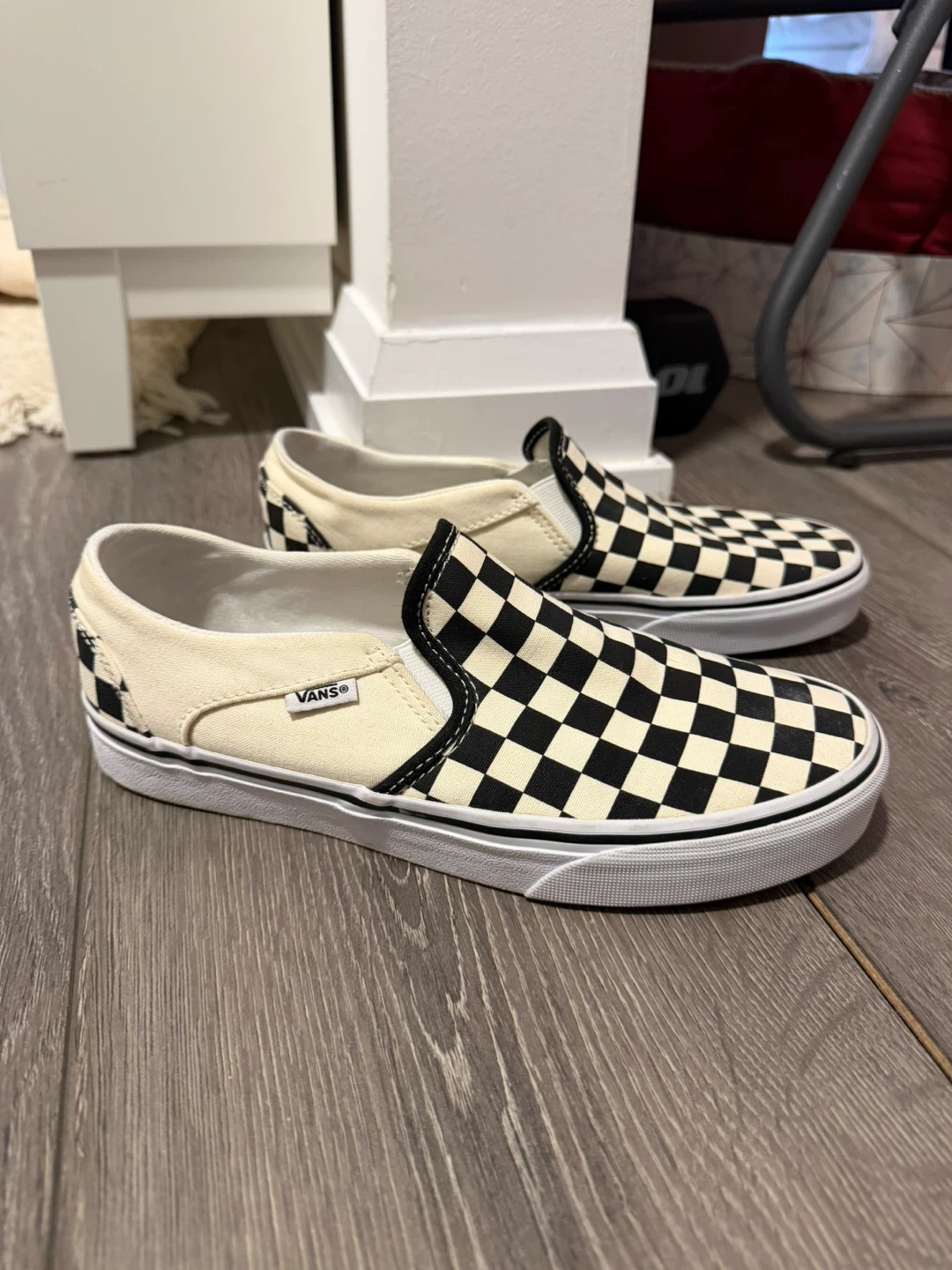 Vans Checkerboard Slip-On Shoes Size 8 Women