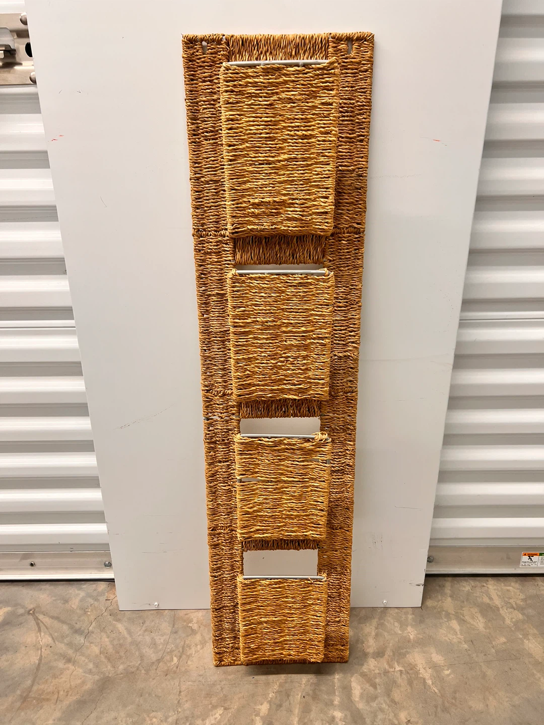 Woven Wall Organizer with 4 Pockets