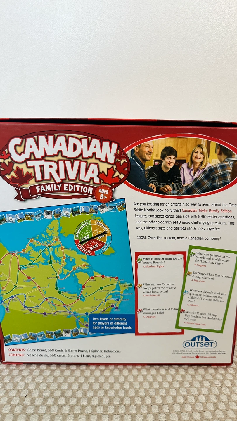 Canadian Trivia Family Edition Board Game - photo 3