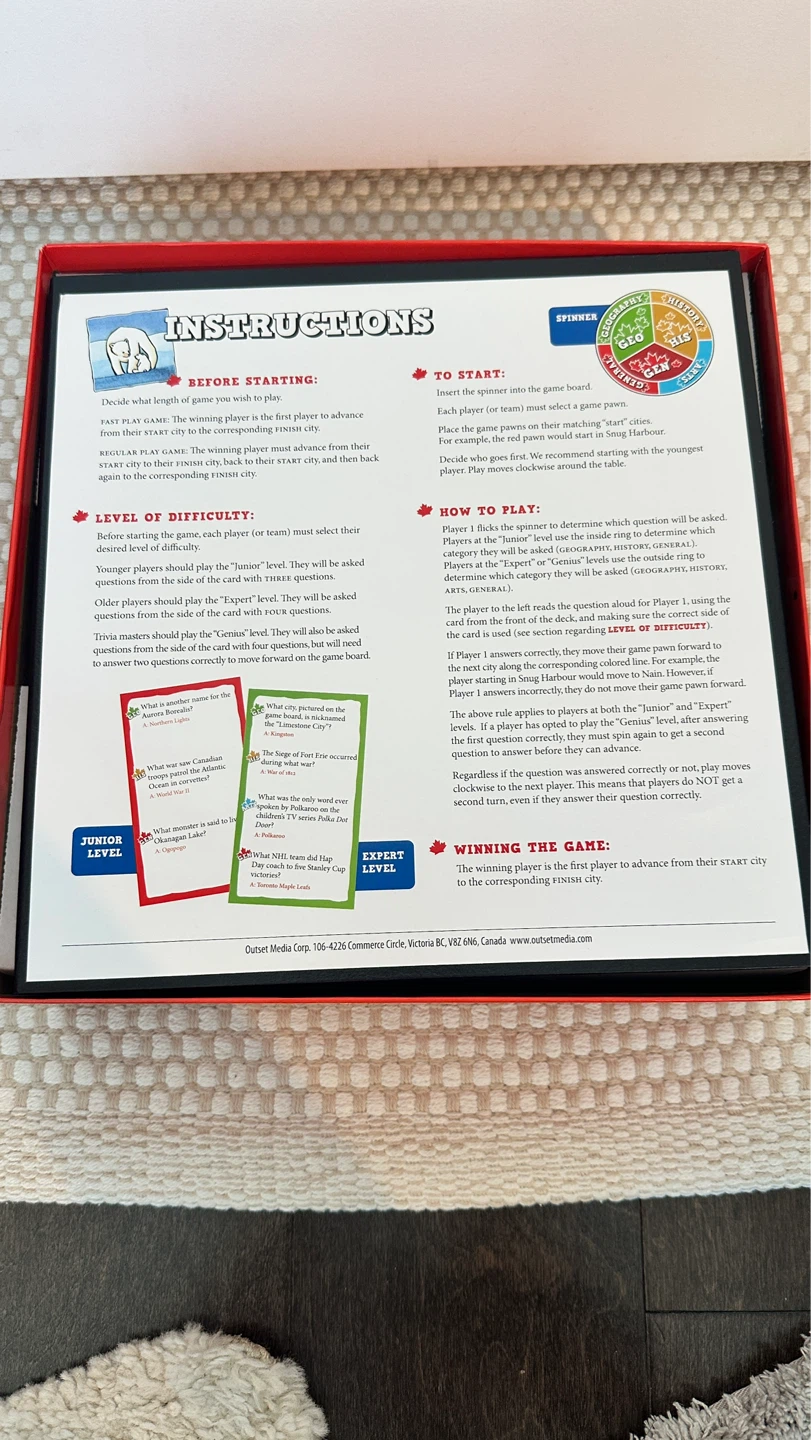 Canadian Trivia Family Edition Board Game - photo 4