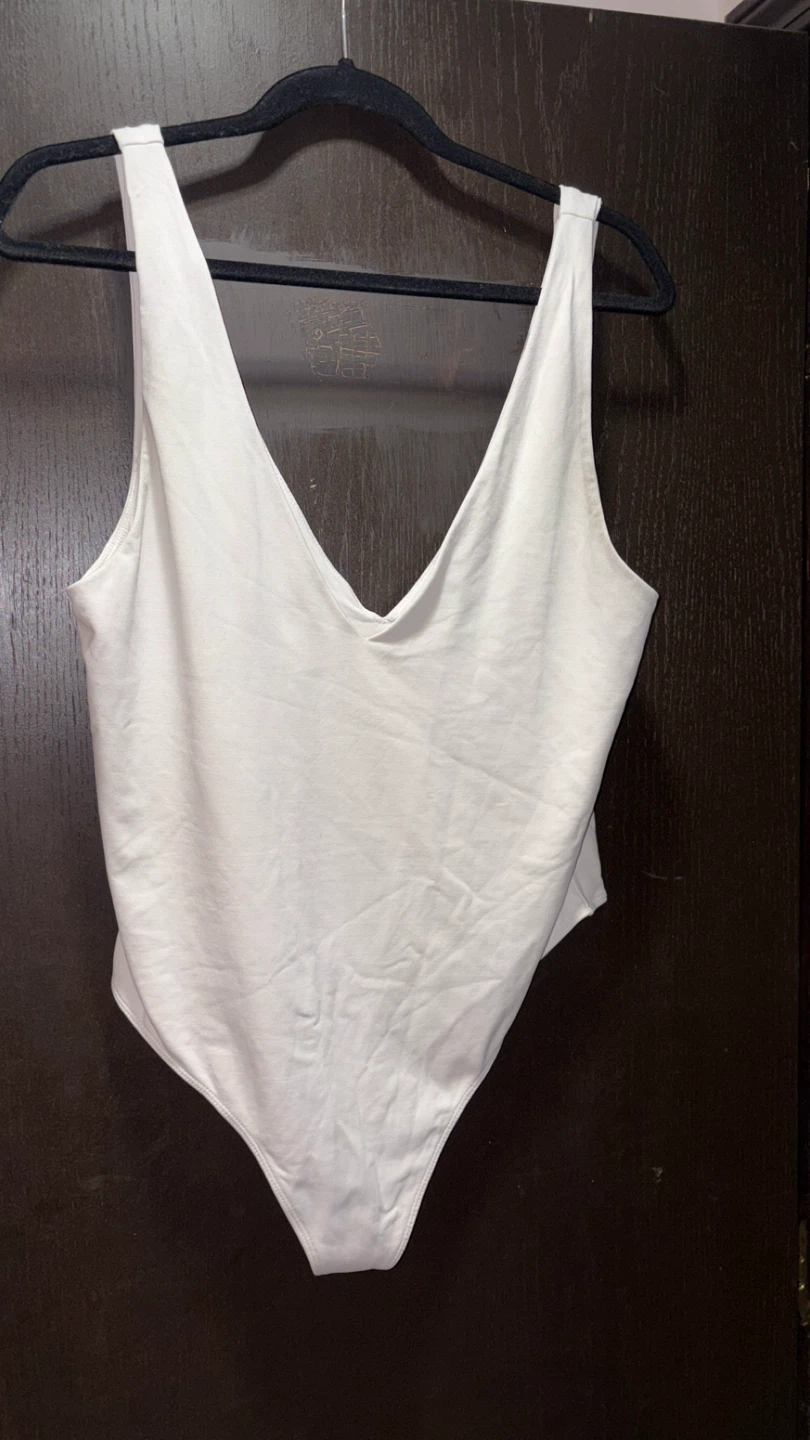 BABATON White V-Neck Bodysuit - photo 2