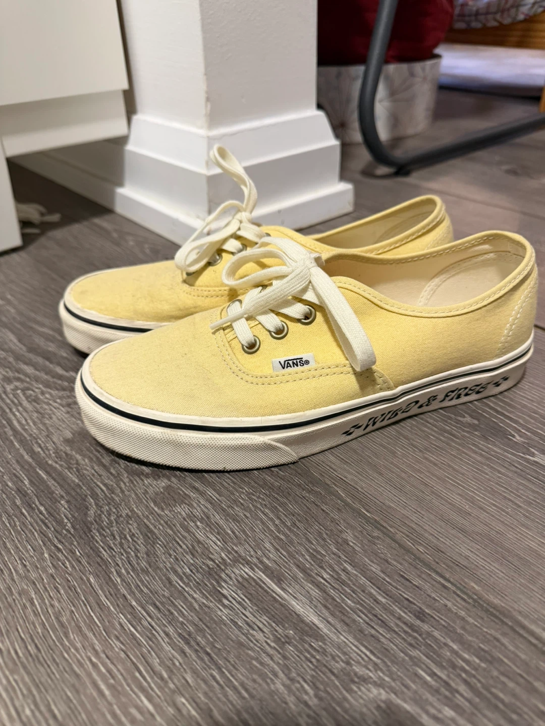 Vans Yellow "Wild & Free" Size 7.5 Women’s Canvas Sneakers