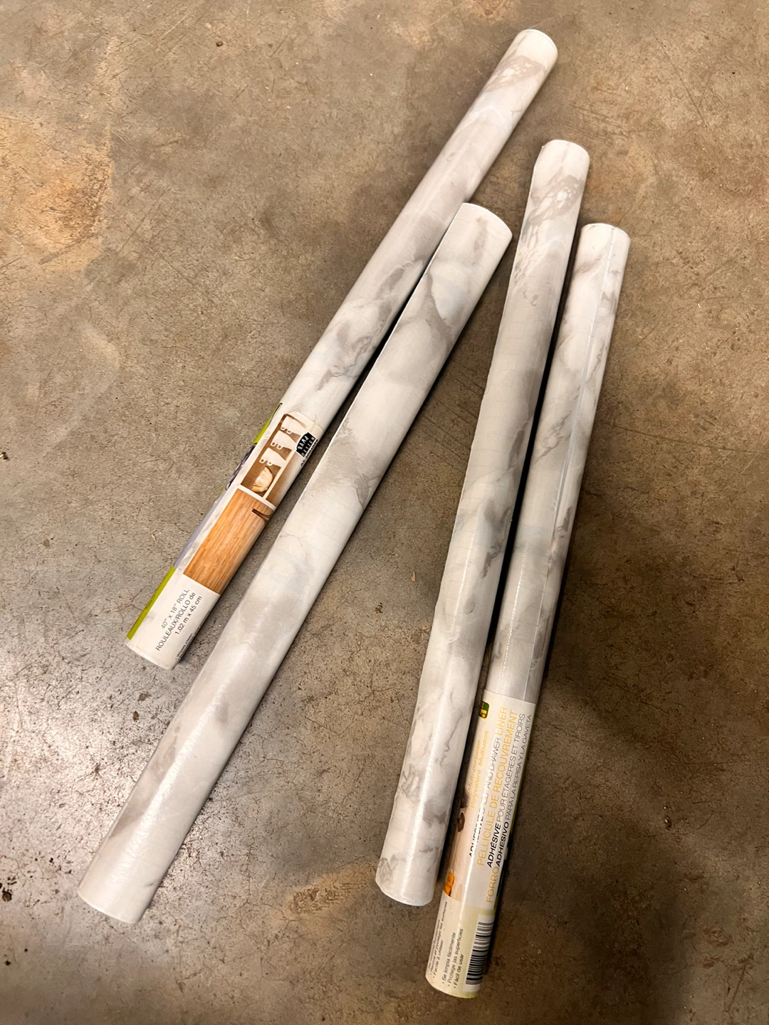4 Rolls Marble Shelf and Drawer Liner