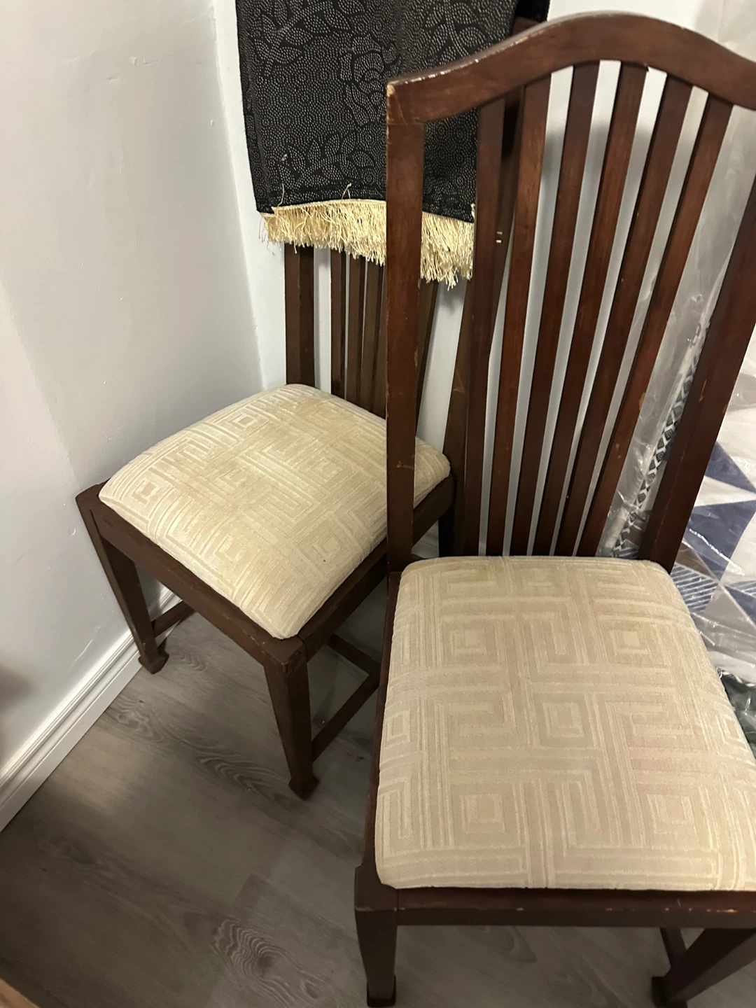 Wooden Dining Chairs with Upholstered Seats