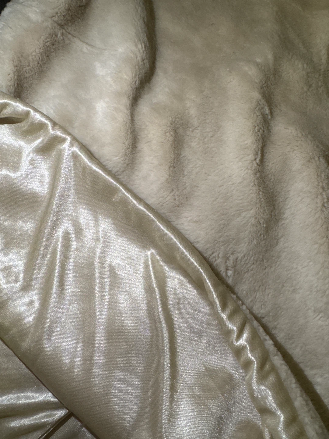 H&M Cream Faux Fur Lined Zip-Up Jacket - XS - photo 3