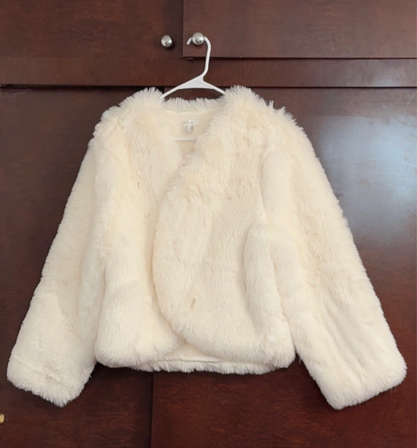 Cozy Cream Faux Fur Jacket – Brand New!