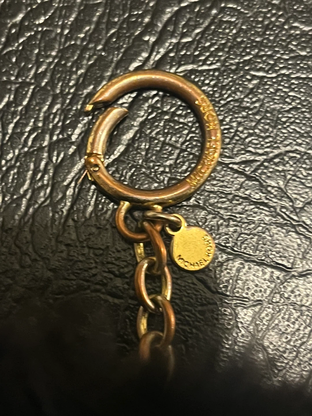 Michael Kors Black Feather Pom Pom Keychain Charm - photo 5