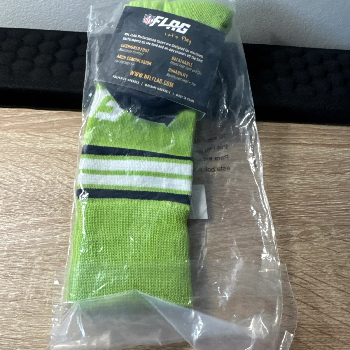 NFL FLAG Performance Socks Youth Small - Lime - photo 4