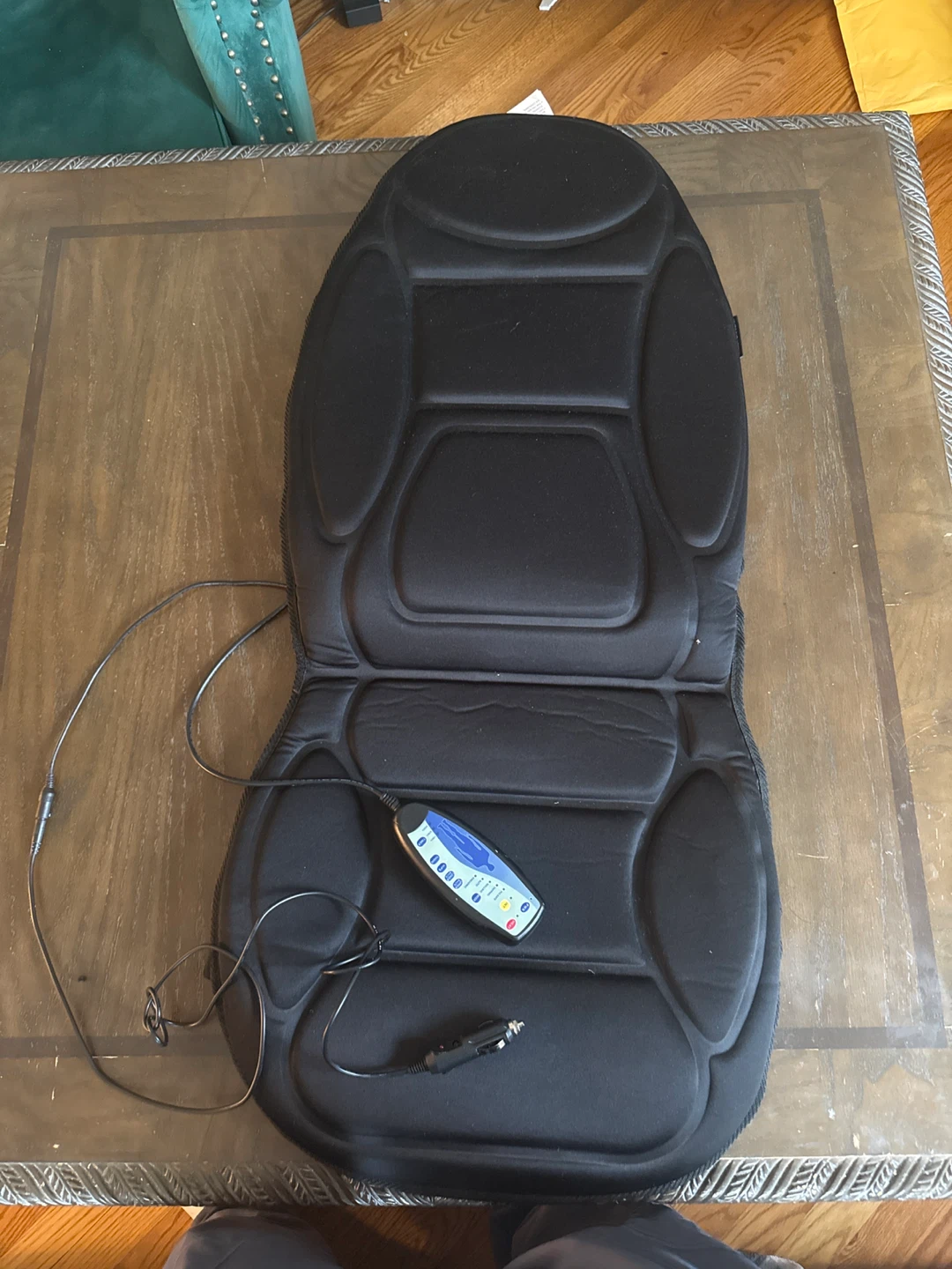 Black Massage Seat Cushion with Heat and Timer