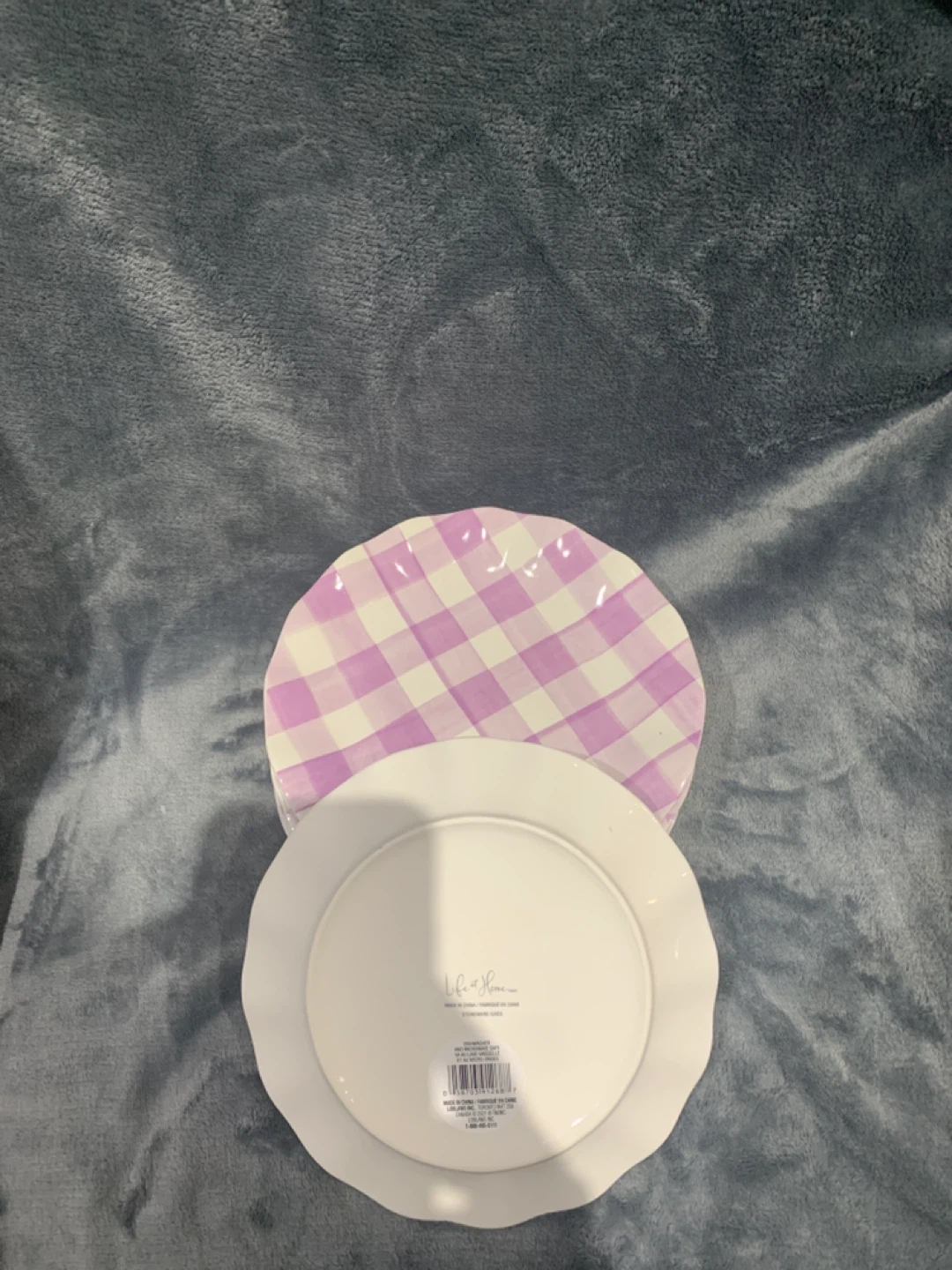 Life at Home Gingham 8 Inches Plates-6 Pcs - photo 2