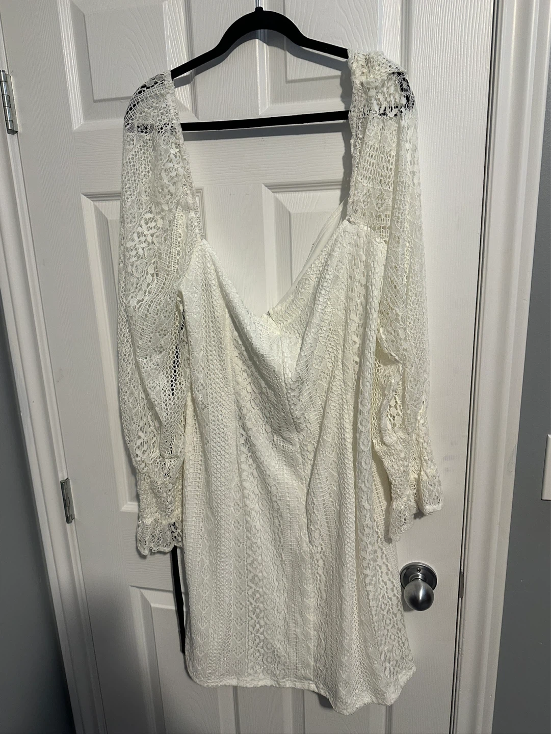 PrettyLittleThing Plus White Lace Dress - photo 3