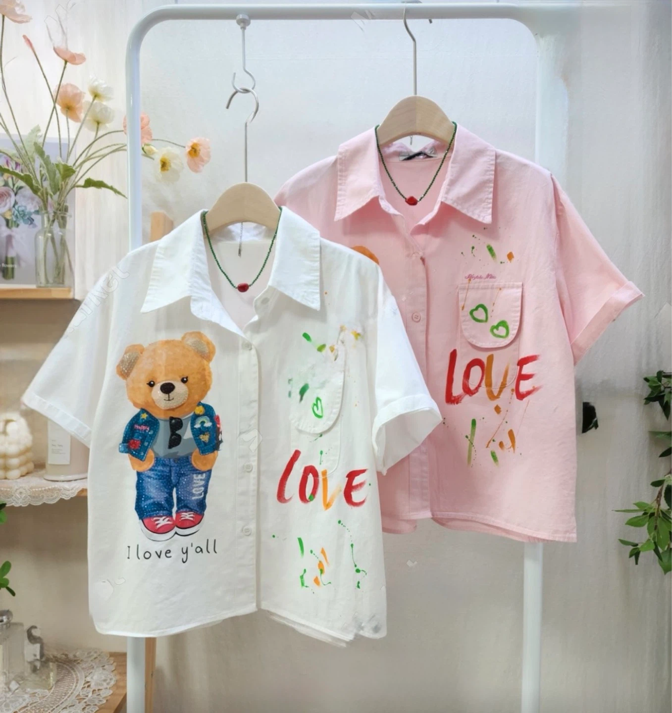 Women's Short Sleeve Tops and Skirts