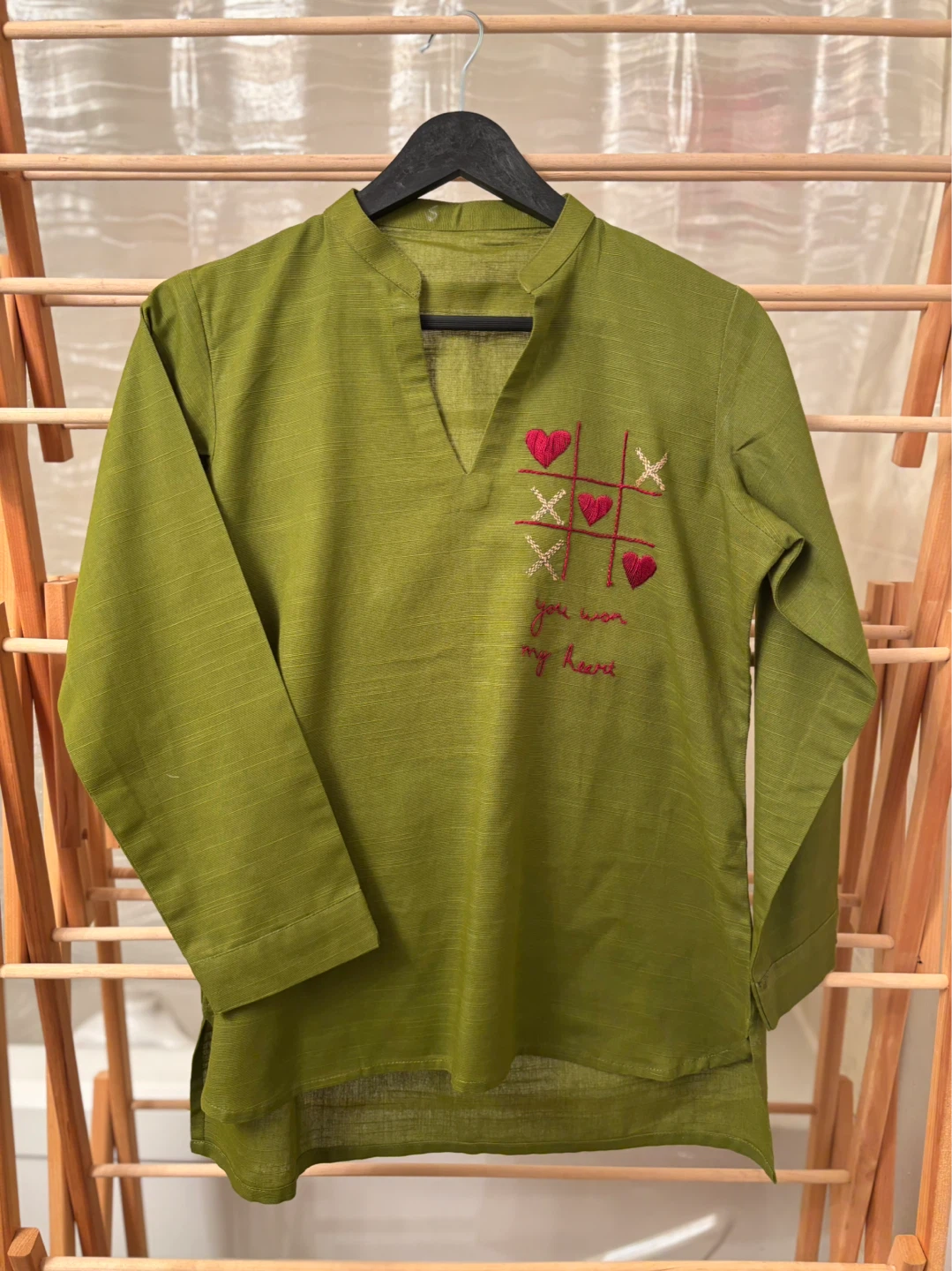 Green Embroidered Tunic Top - You Won My Heart
