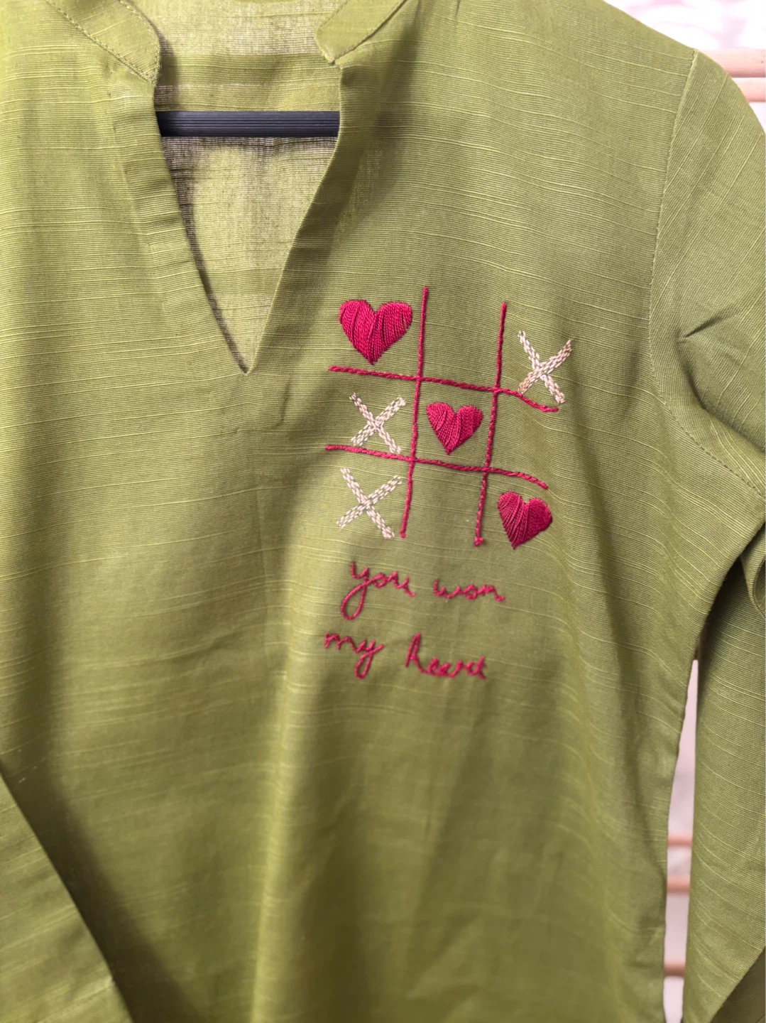 Green Embroidered Tunic Top - You Won My Heart - photo 3