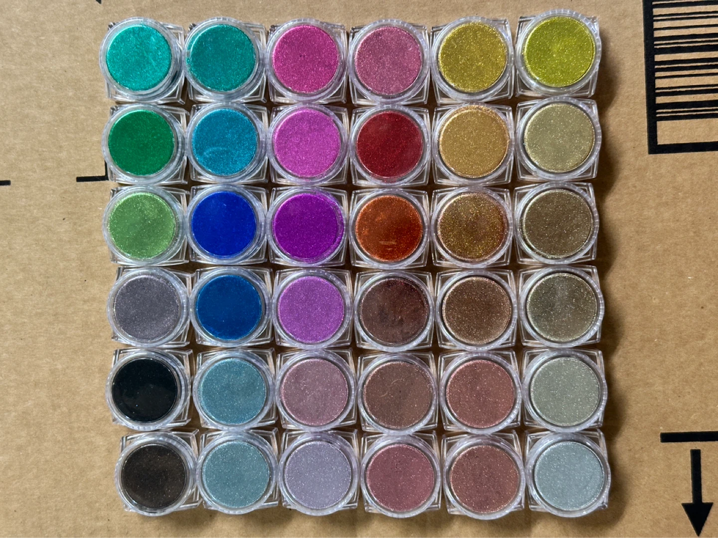 🆕 Metallic Chrome Powder Set x36