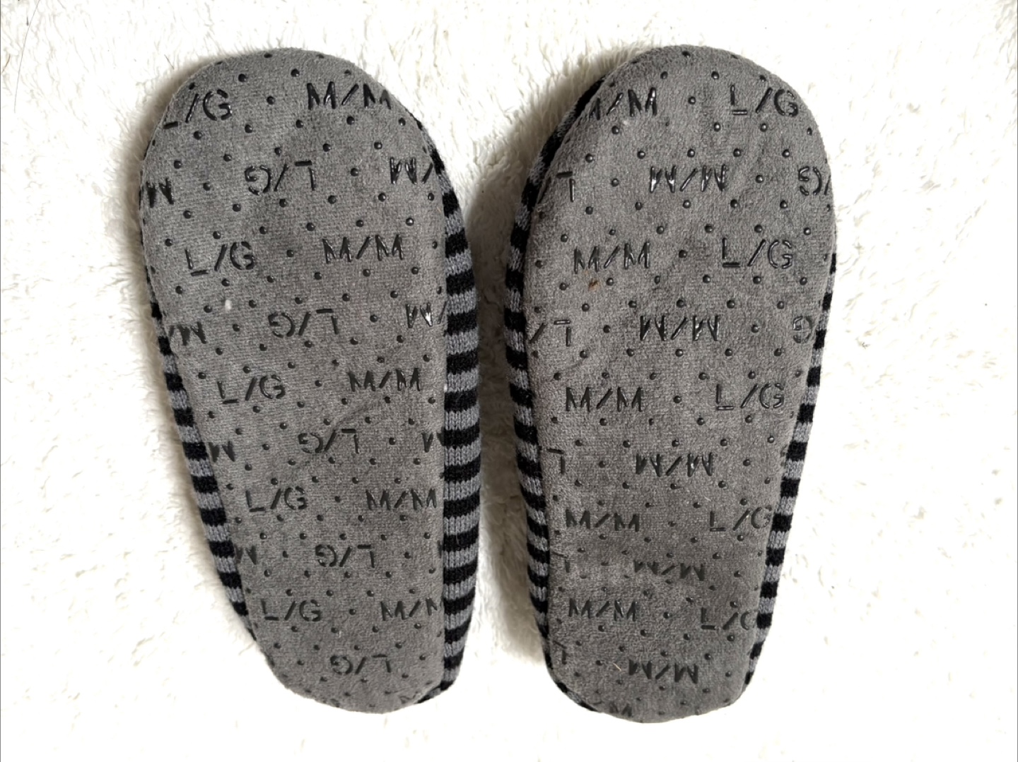 Striped Slippers with Fuzzy Lining M/L 🦝 - photo 3