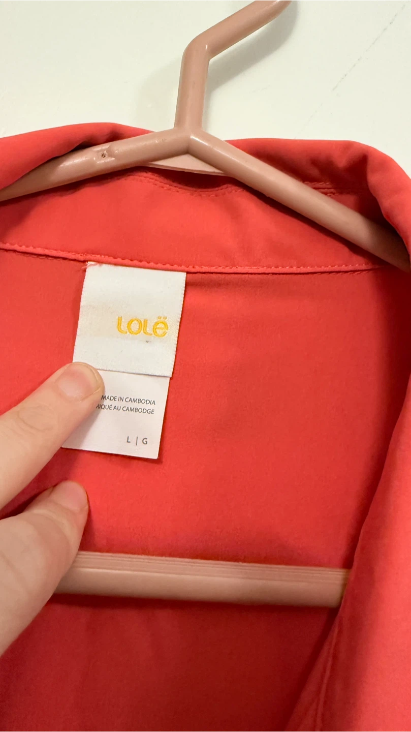 Lole Coral Sleeveless Button-Up Dress - Size L - photo 2