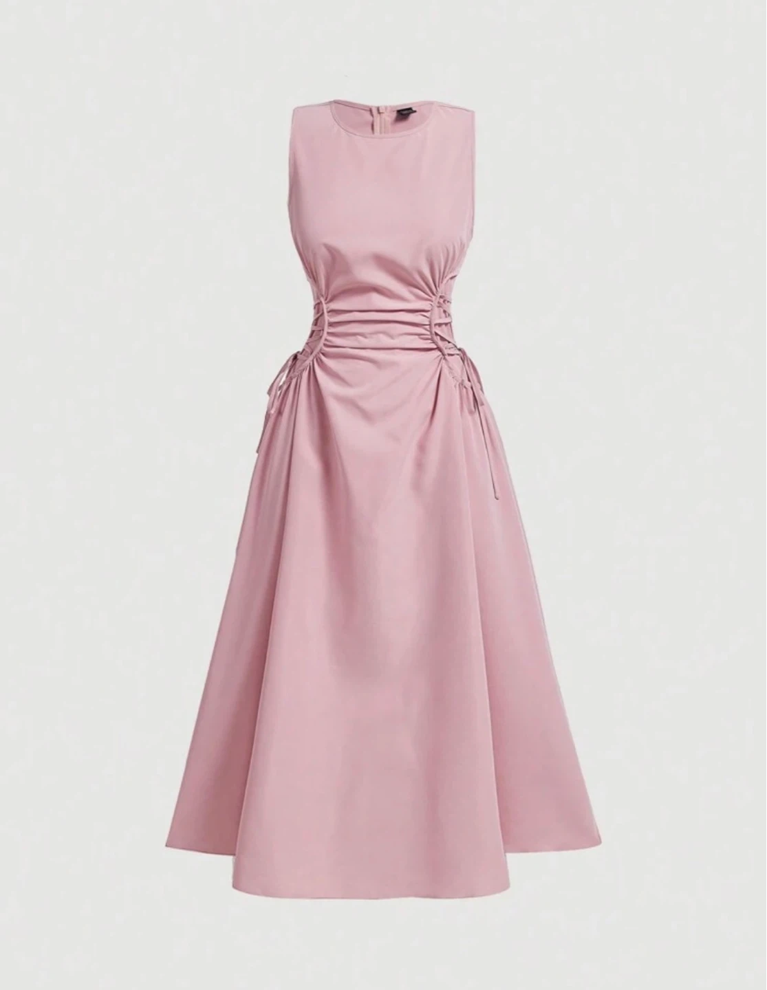Pink Ruched Midi Dress - photo 3
