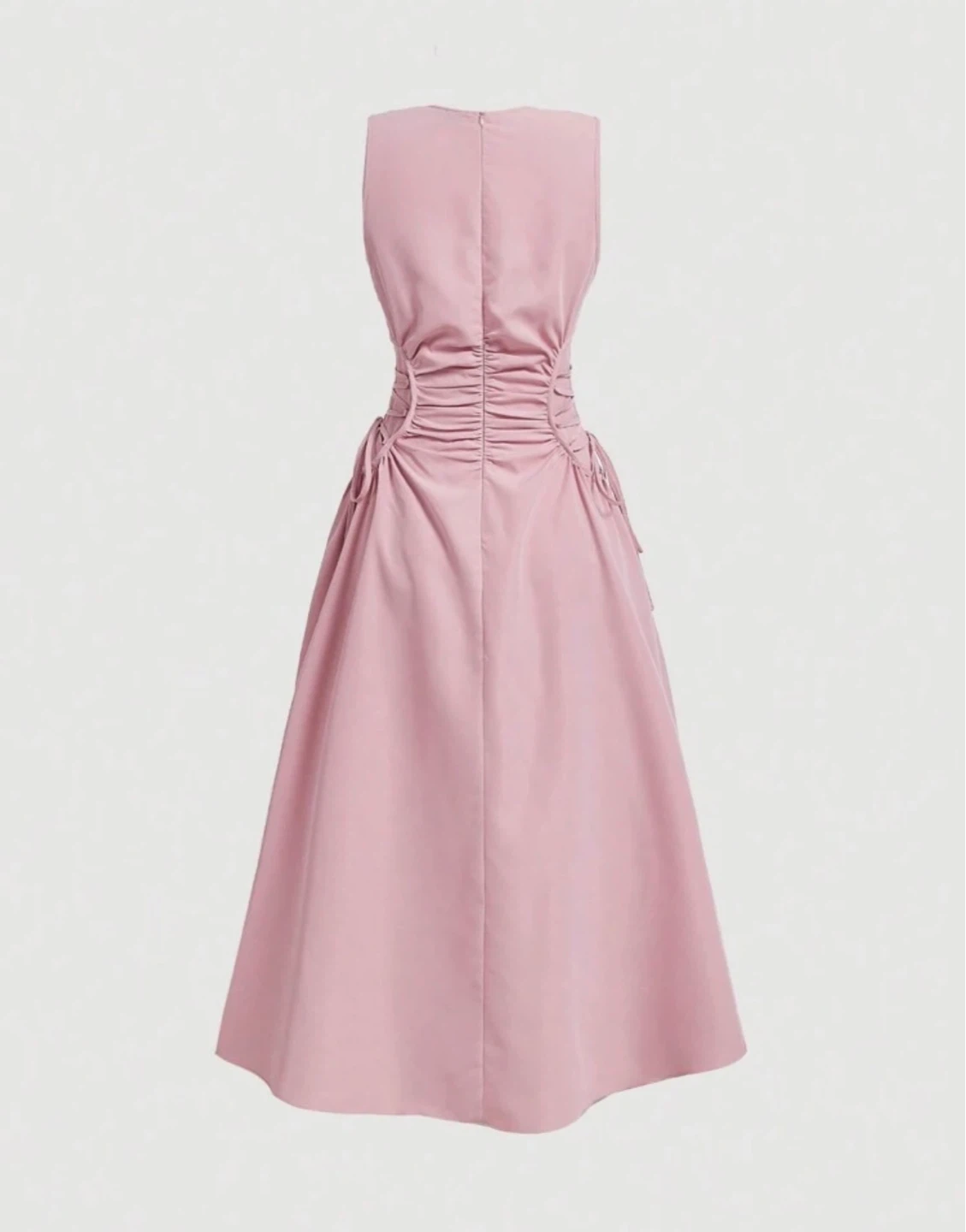 Pink Ruched Midi Dress - photo 2