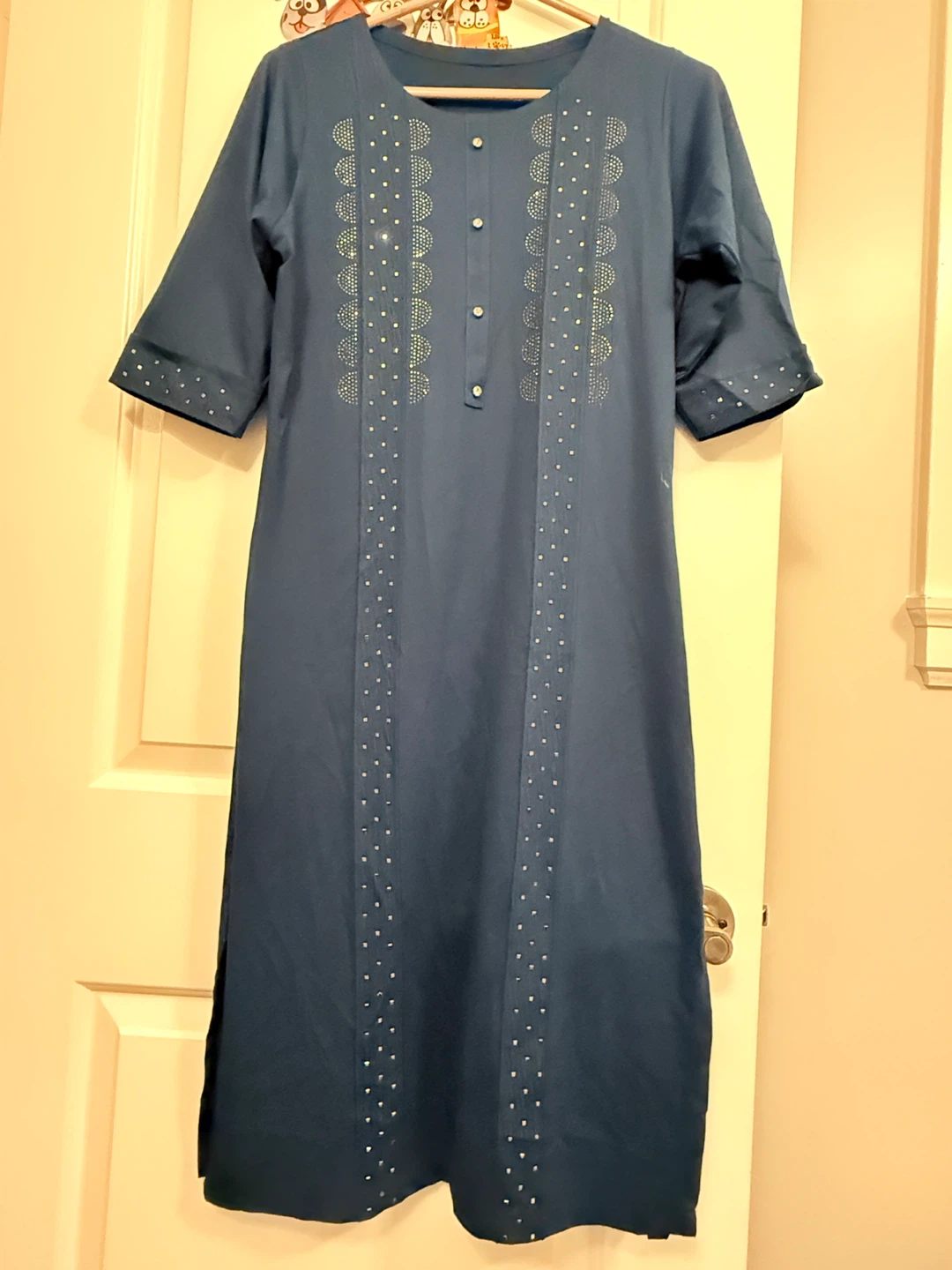 Blue Embellished Kurti