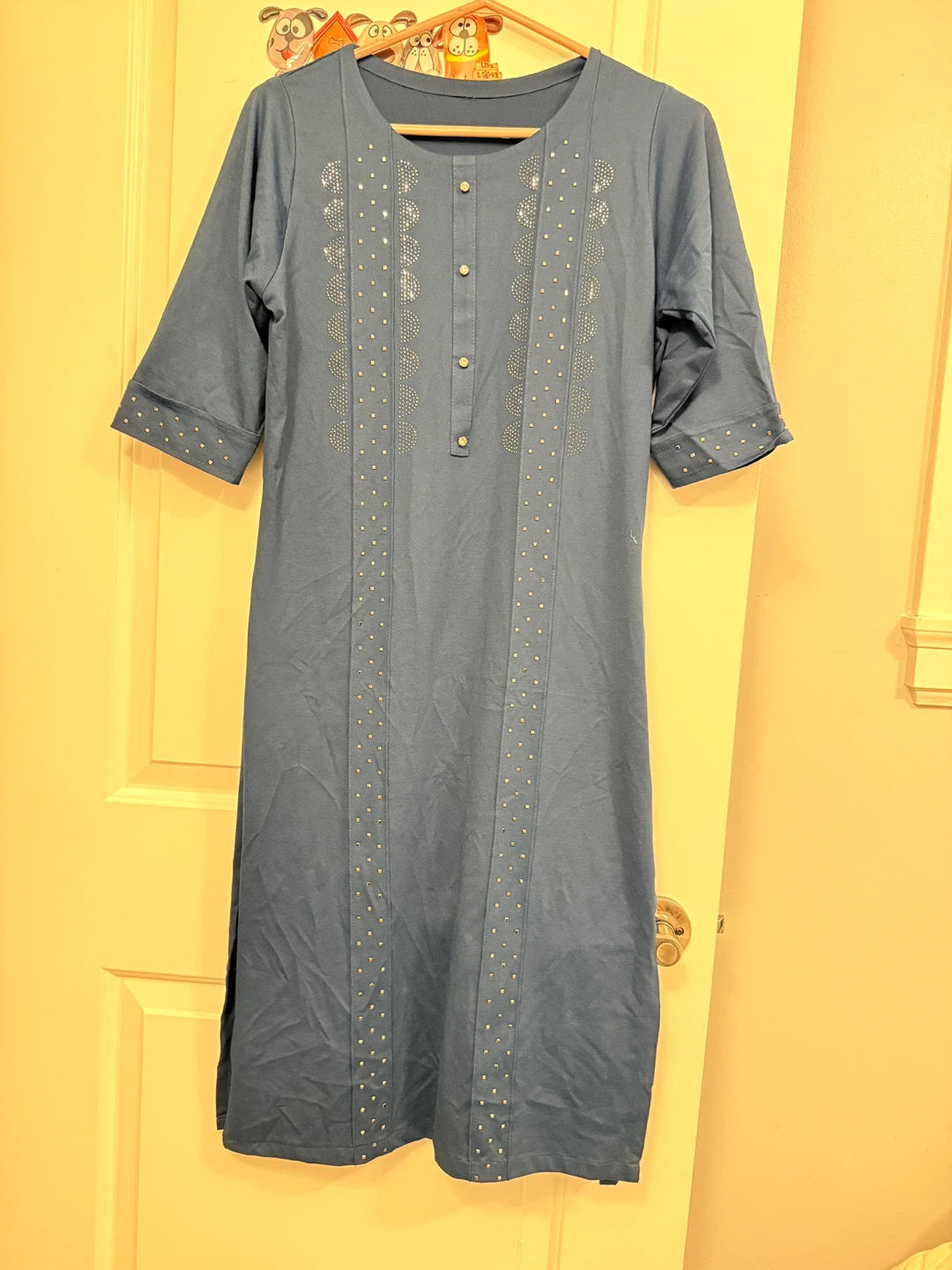 Blue Embellished Kurti - photo 3