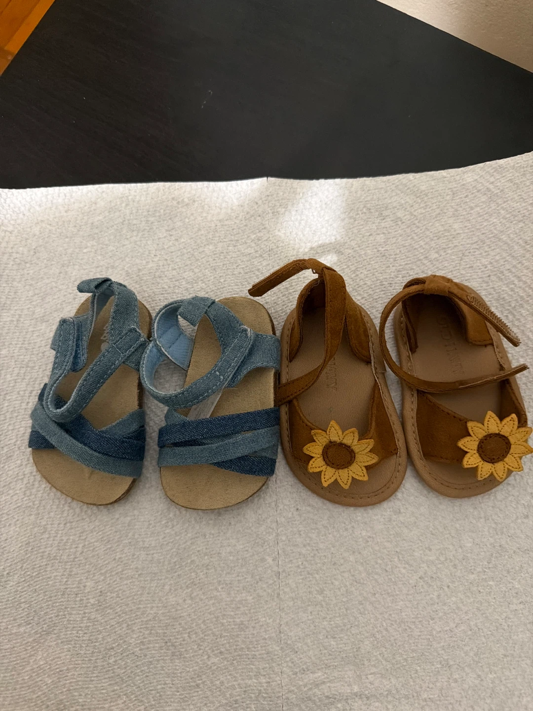 Toddler Sandals - Denim & Sunflower