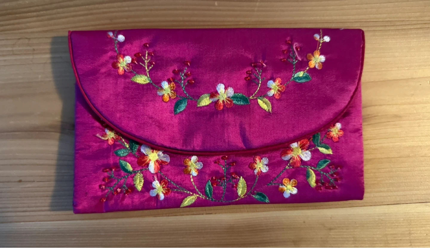 Embroidered Clutch Purse