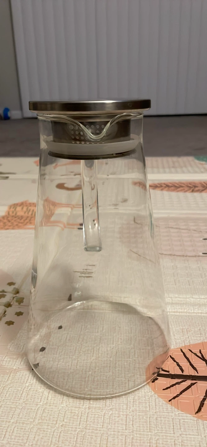 Glass Pitcher with Stainless Steel Lid - photo 2