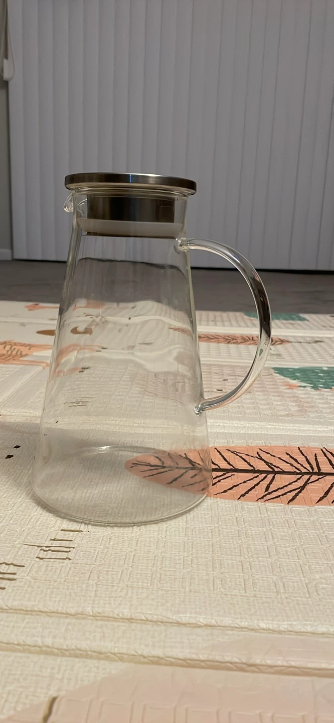 Glass Pitcher with Stainless Steel Lid - photo 3