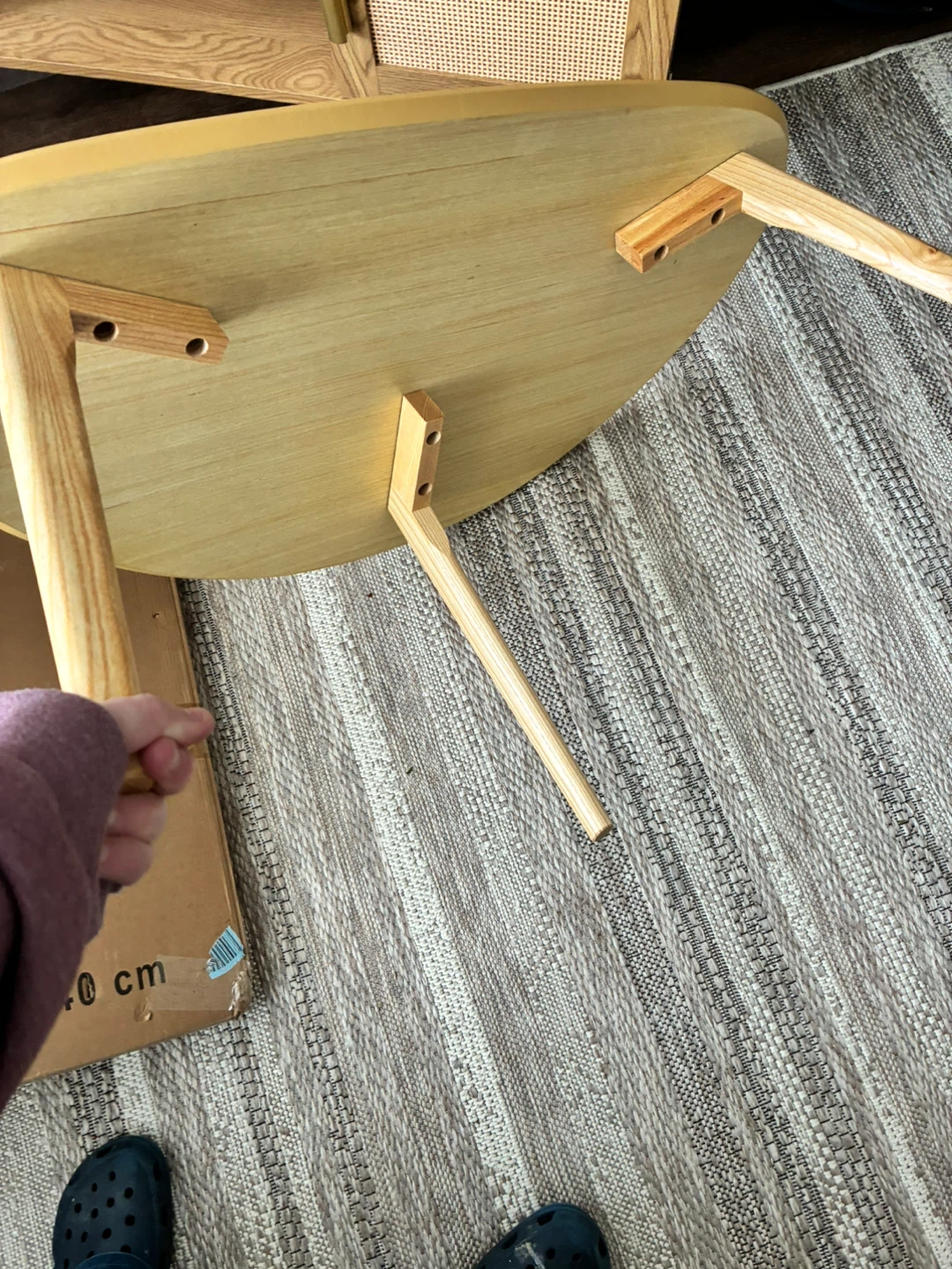 Coffee Table with Wooden Legs - photo 3