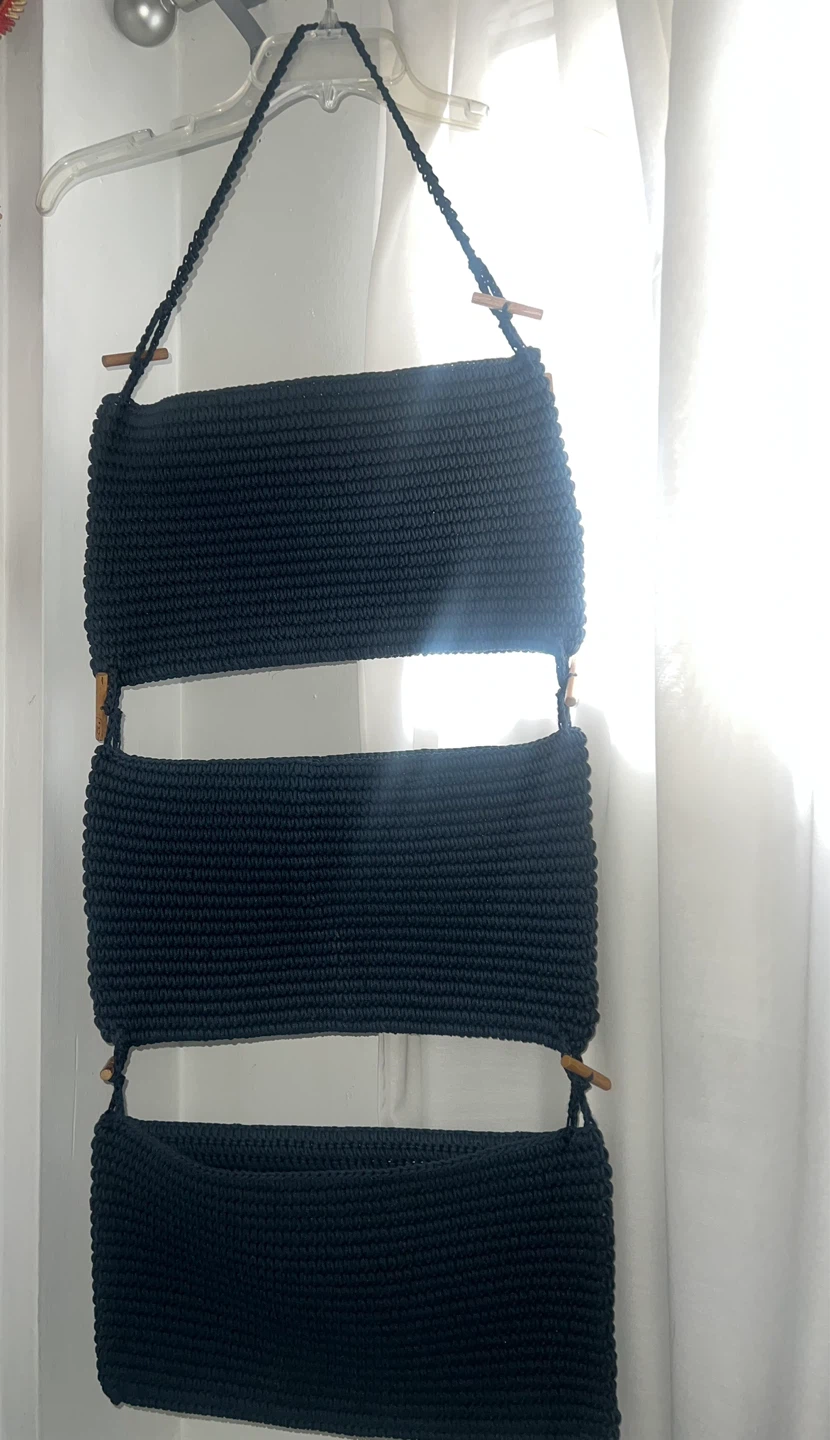 IKEA Black Crochet Wall Organizer - photo 2