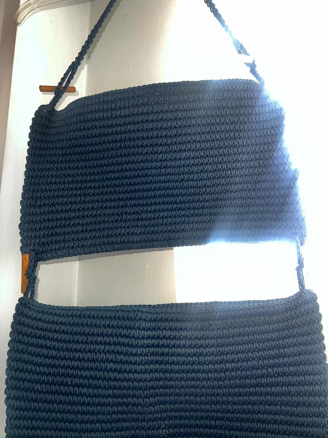 IKEA Black Crochet Wall Organizer - photo 3