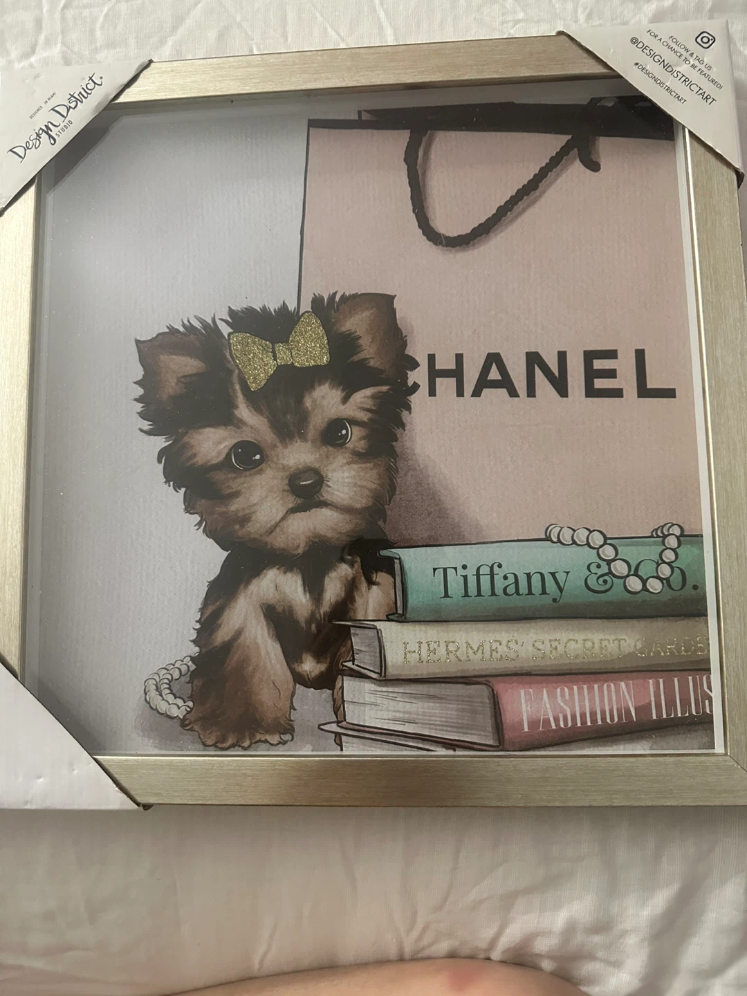 Design District Art Framed Print - "Chanel Dog"