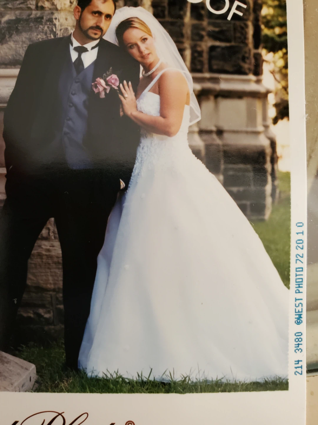 White Wedding Dress with Lace and Beading - photo 5