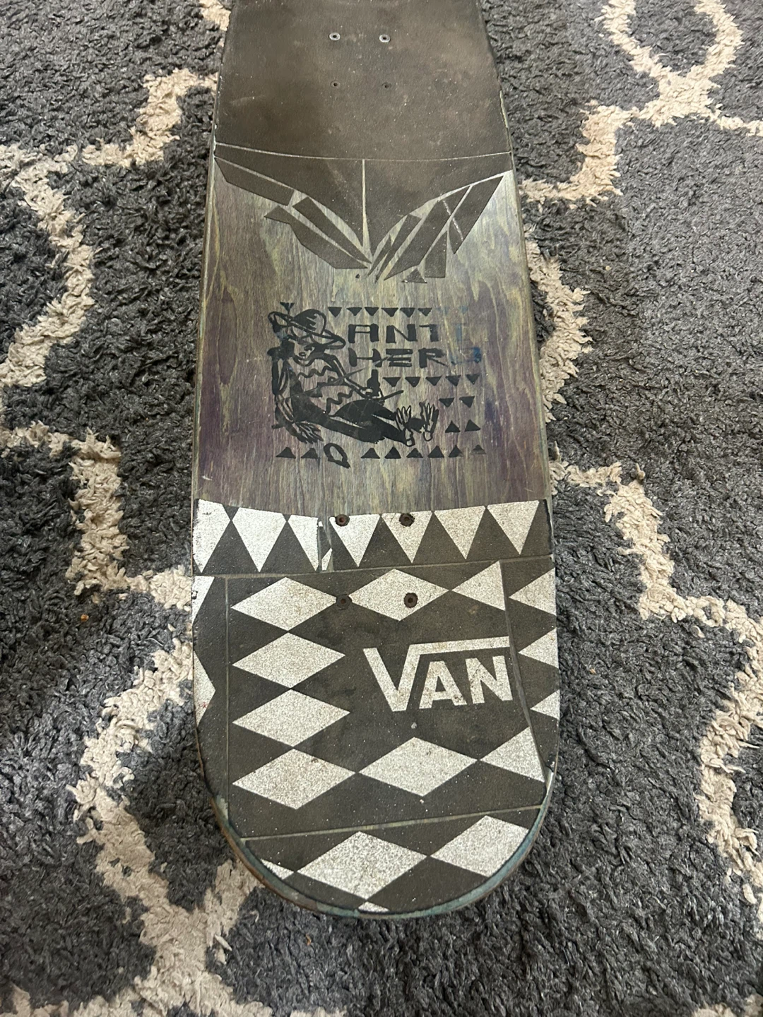 Anti Hero Skate Deck with Vans Grip Tape