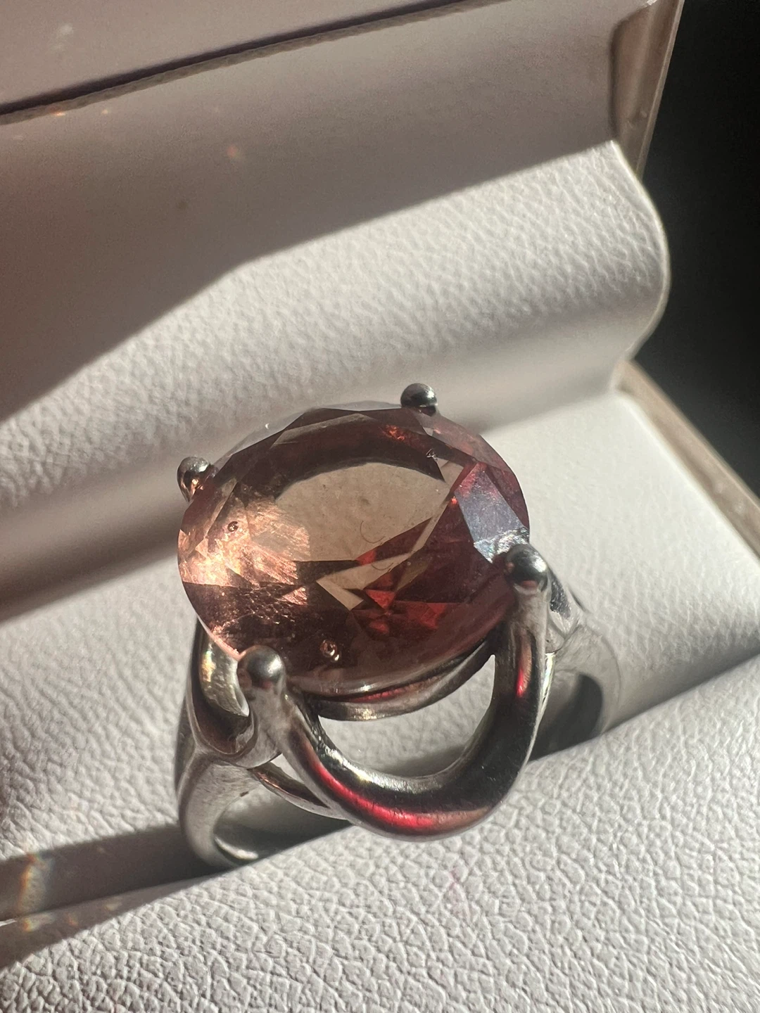 925 silver Large topaz Ring