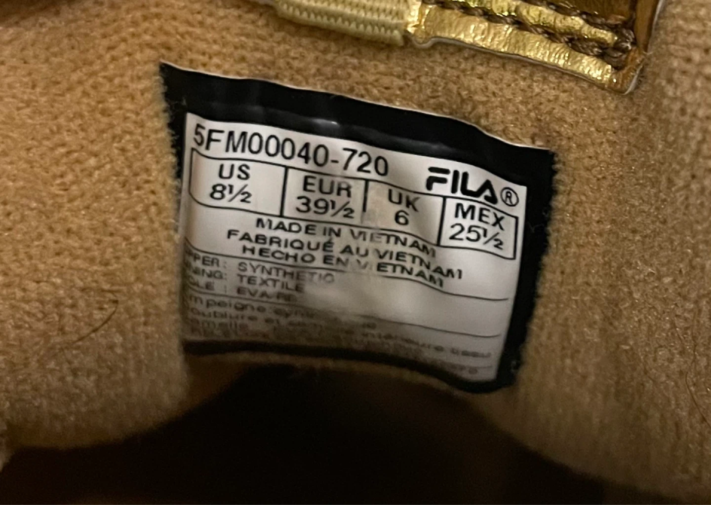 Fila Disruptor II Gold Sneakers - photo 3