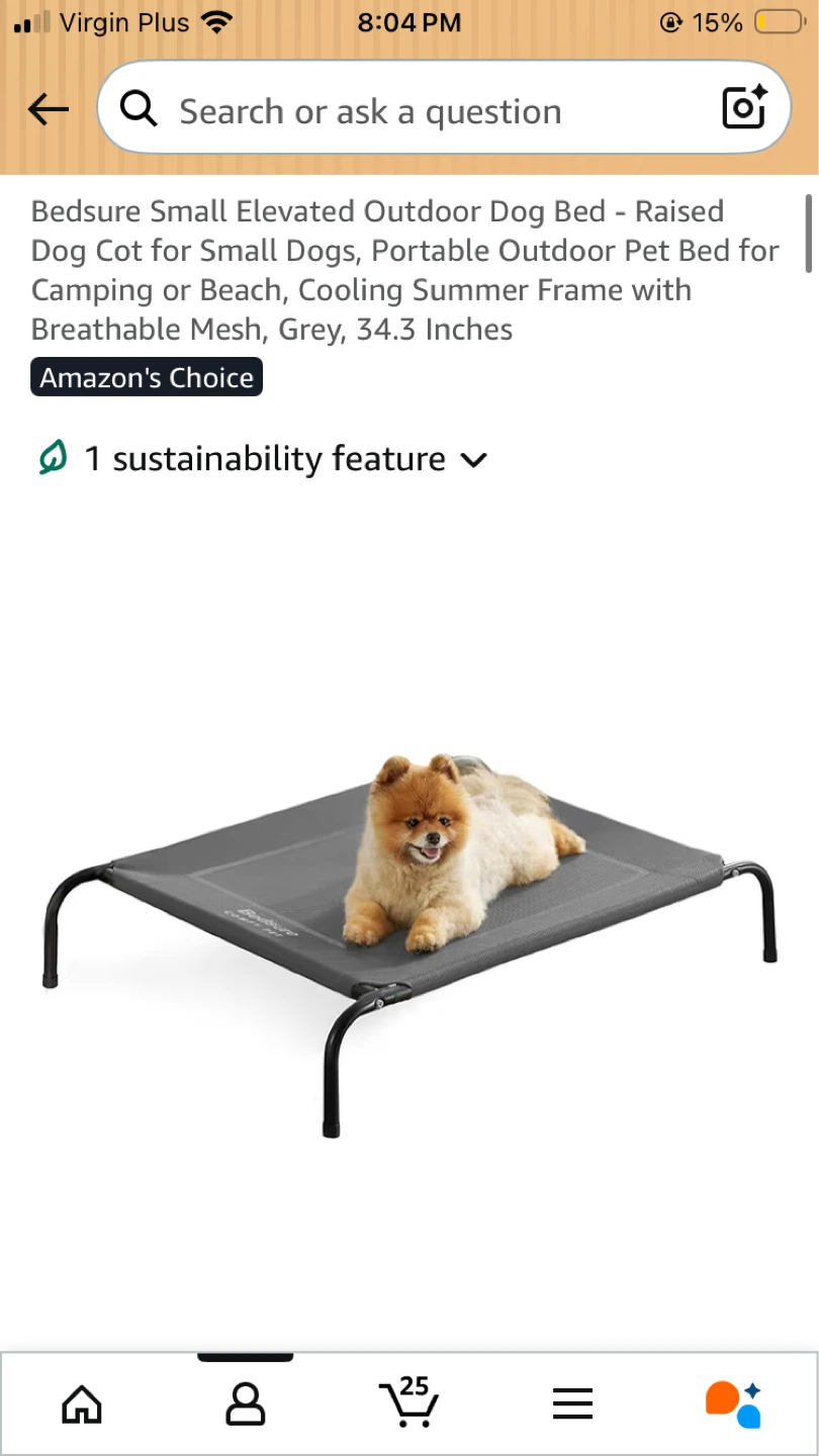 Bedsure Comfy Pet Elevated Dog Bed - photo 2